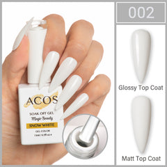 ACOS Magic Beauty Gel Polish Colour Snow White (002) - Lashmer