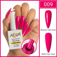 ACOS Magic Beauty Gel Polish Colour Violet Pink (009) - Lashmer
