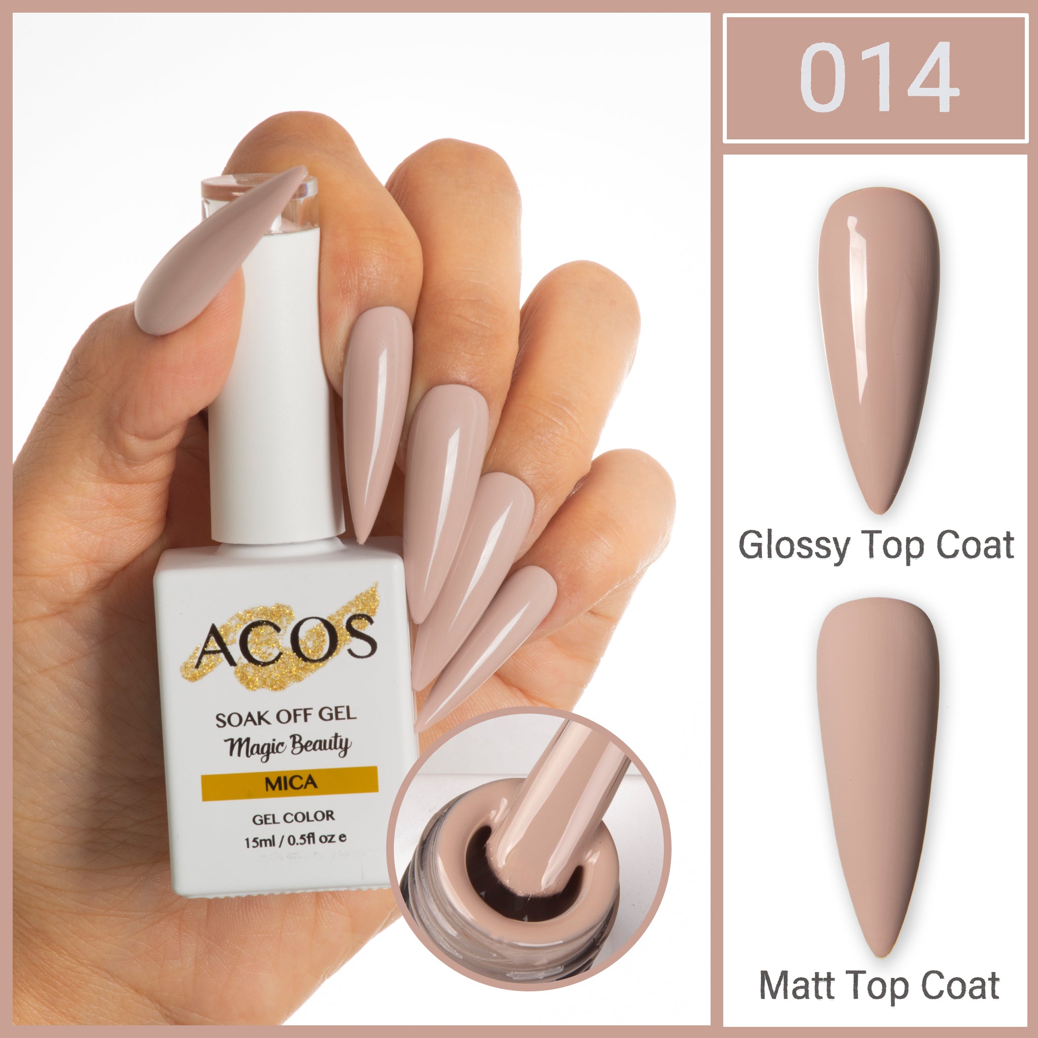ACOS Magic Beauty Gel Polish Colour MICA (014) - Lashmer