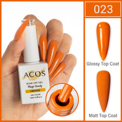 ACOS Magic Beauty Gel Polish Colour Orange (023) - Lashmer
