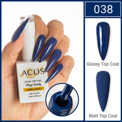 ACOS Magic Beauty Gel Polish Colour Light LAPIS LAZULI (038) - Lashmer