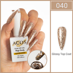ACOS Magic Beauty Gel Polish Colour Glitter Gold (040) - Lashmer