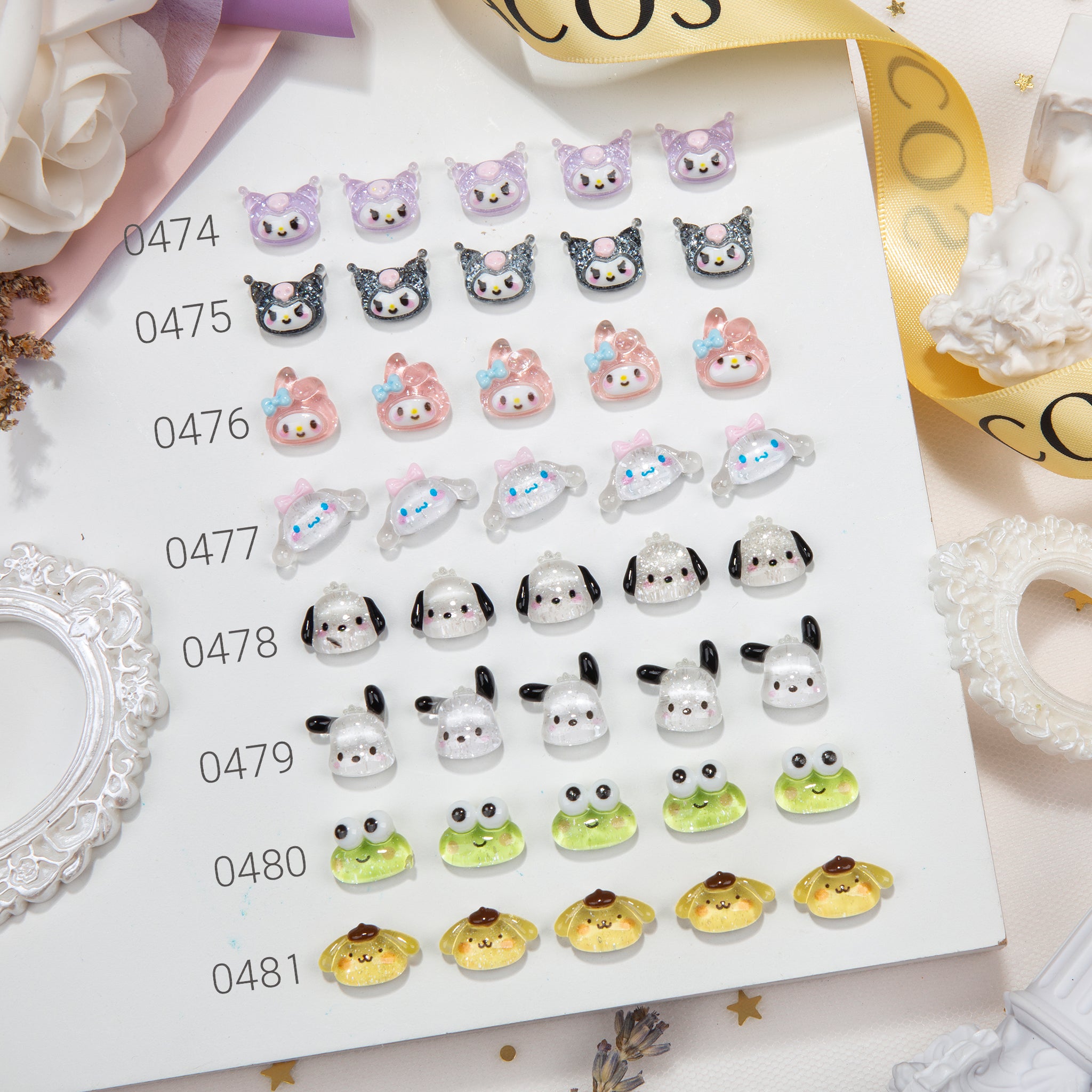 ACOS Resin Nail Art Decorations--5pcs/pack (#0008) - Lashmer