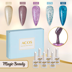 ACOS Gel Polish 5pcs Set (Glitter Mogul ) - Lashmer
