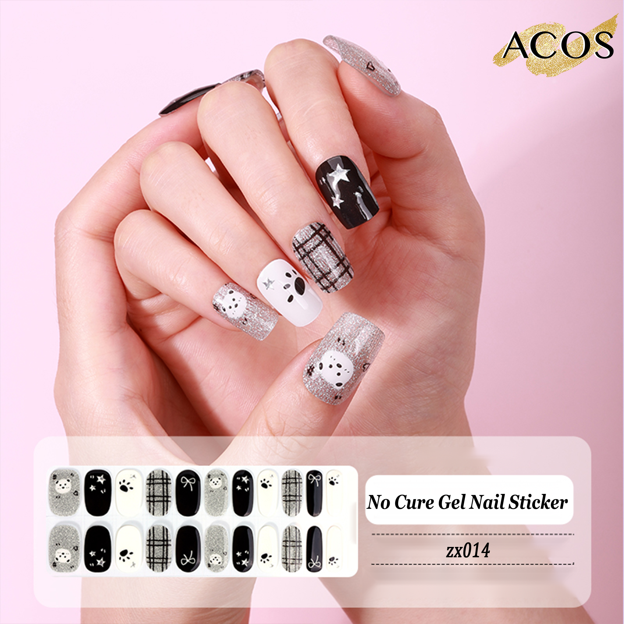 ACOS No Cured Gel Sticker -- Style #014 - Lashmer