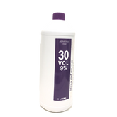 A 1 litre bottle of ammonia-free 30 vol cream soda lime, featuring a white plastic body with a prominent purple label and a purple cap, set against a plain white background.