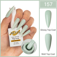ACOS Magic Beauty Gel Polish Colour Mint Milk Green(157) - Lashmer