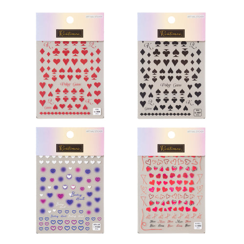 Nail Art Stickers -- Hearts - Lashmer