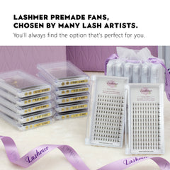 Lashmer Premade Fans Sampler — 6x Mixed Trays - Lashmer
