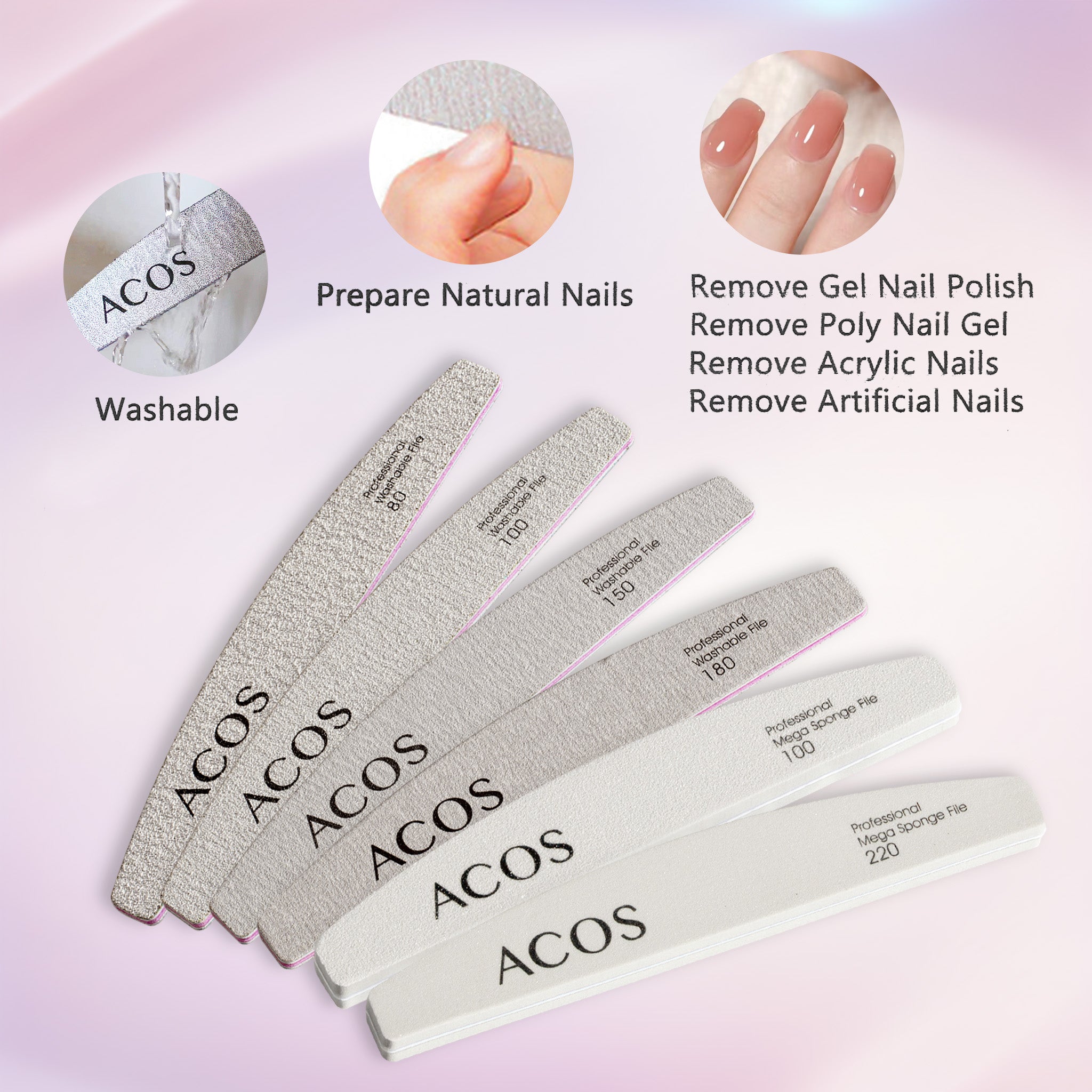 ACOS Nail Files Kit 6pcs - Lashmer