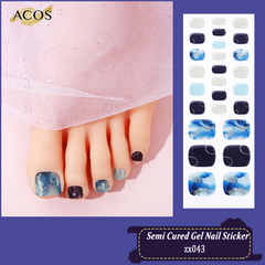 ACOS Semi Cured Gel Sticker for Feet -- Style #043 - Lashmer