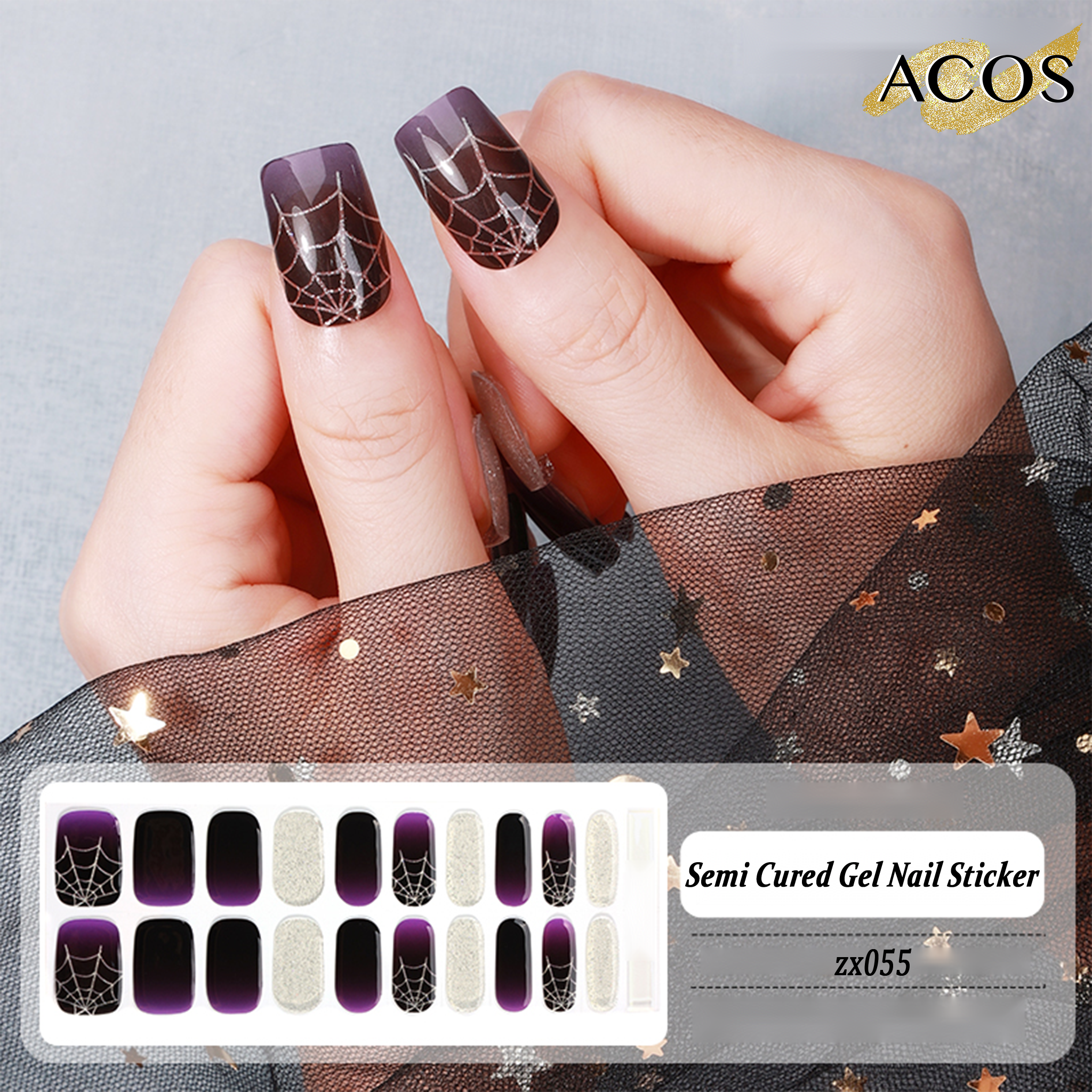 ACOS Semi Cured Gel Sticker -- Style #055 - Lashmer