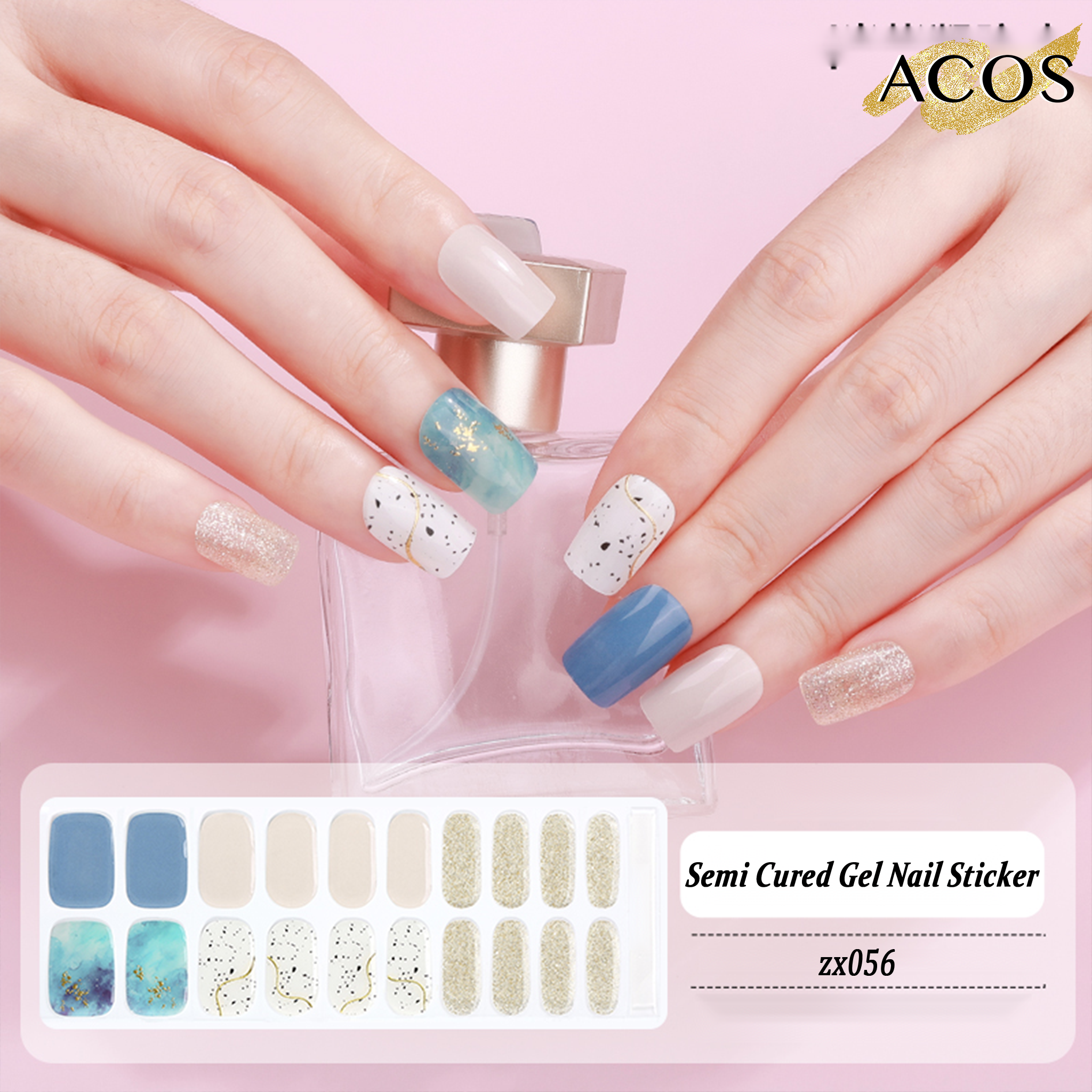 ACOS Semi Cured Gel Sticker -- Style #056 - Lashmer