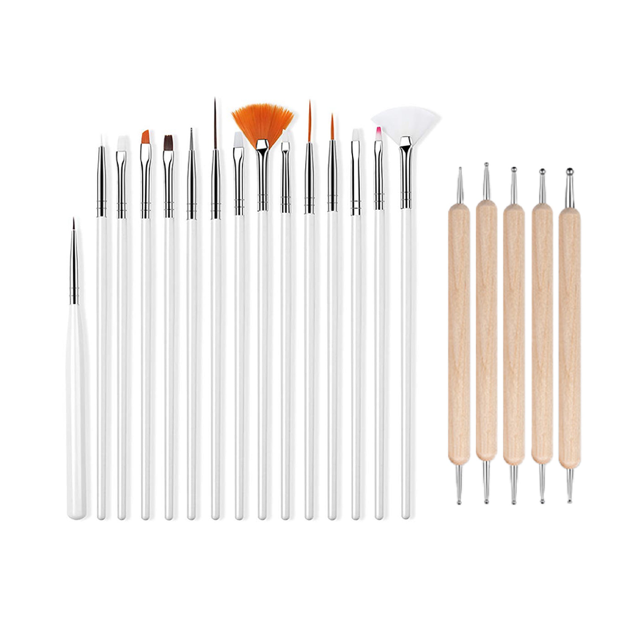 ACOS Brushes & Tools Nail Art Set 20pcs - Lashmer