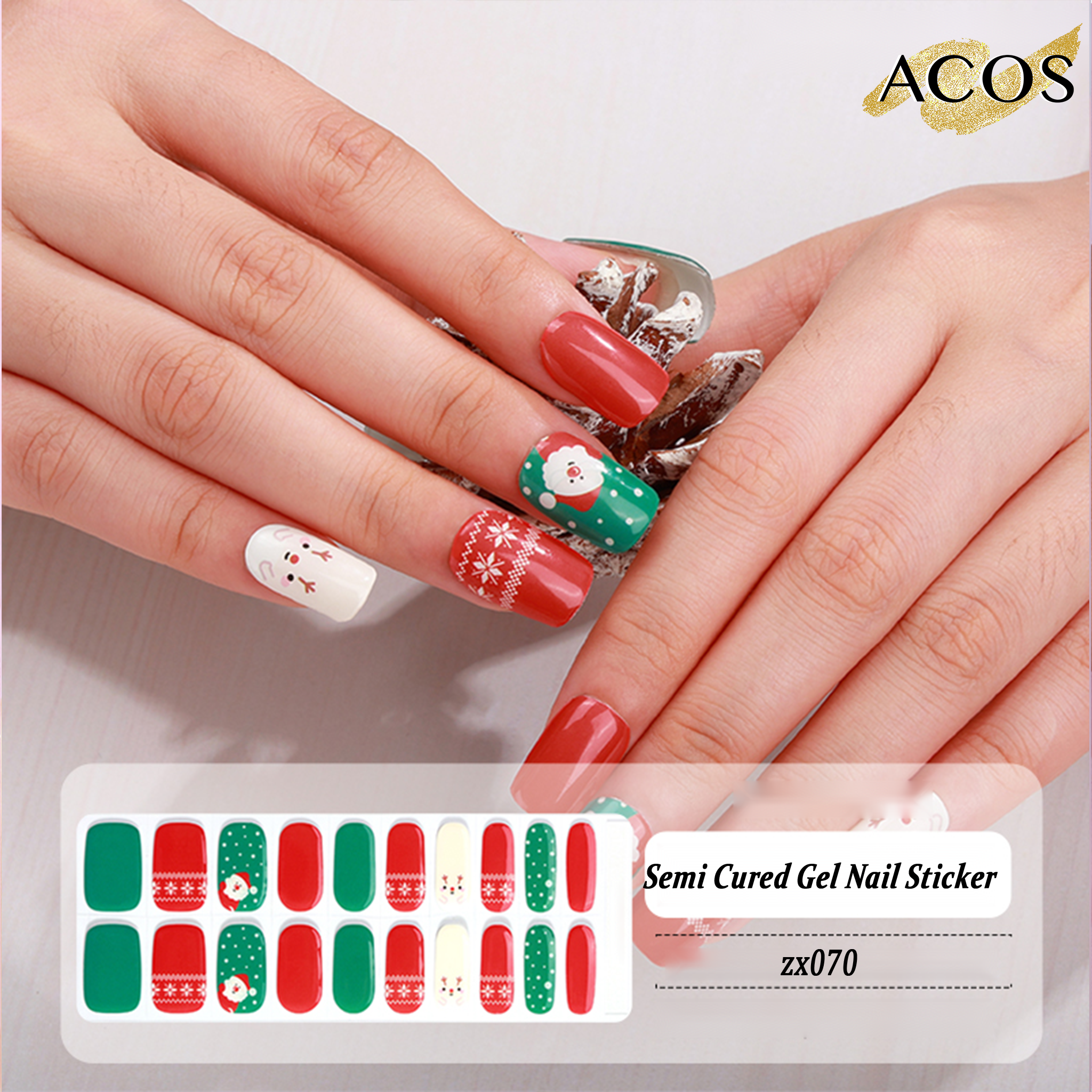 ACOS Semi Cured Gel Sticker -- Style #070 - Lashmer