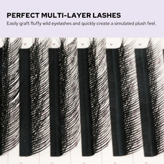 Lashmer 3D Camellia Lashes Mix Tray (20 Lines) - Lashmer