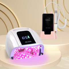 ACOS Professional Brushless Nail Drill + Rechargeable Nail Lamp 96W Pair - Lashmer