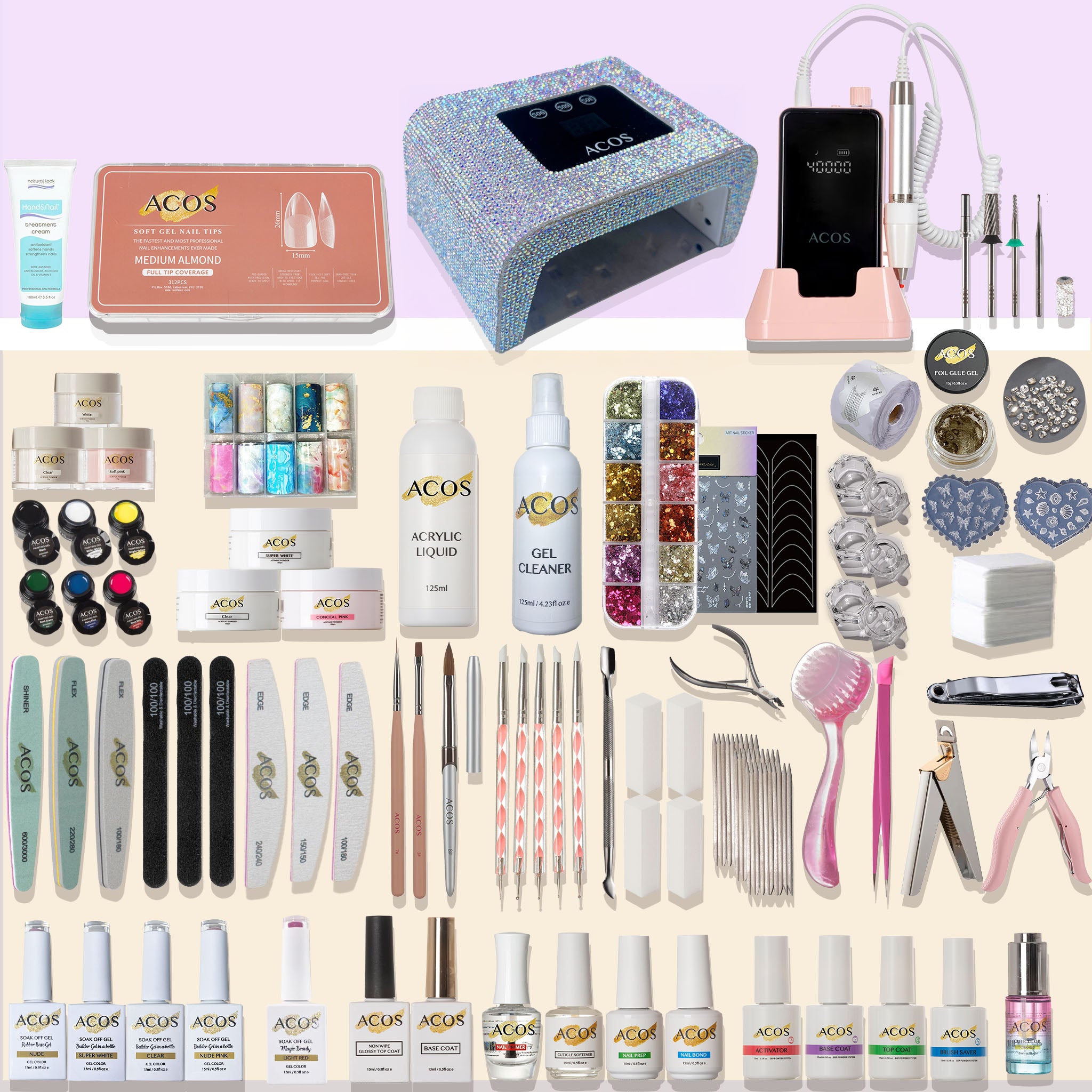 ACOS Dulex Full Nail Student Kit - Lashmer