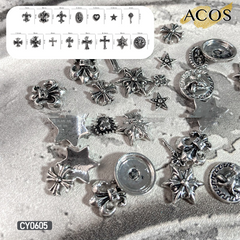 Charm Chrome Hearts Nail Art Decoration (#005) - Lashmer