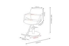 Karma Cessnock Salon Chair Grey/Chrome 02171802