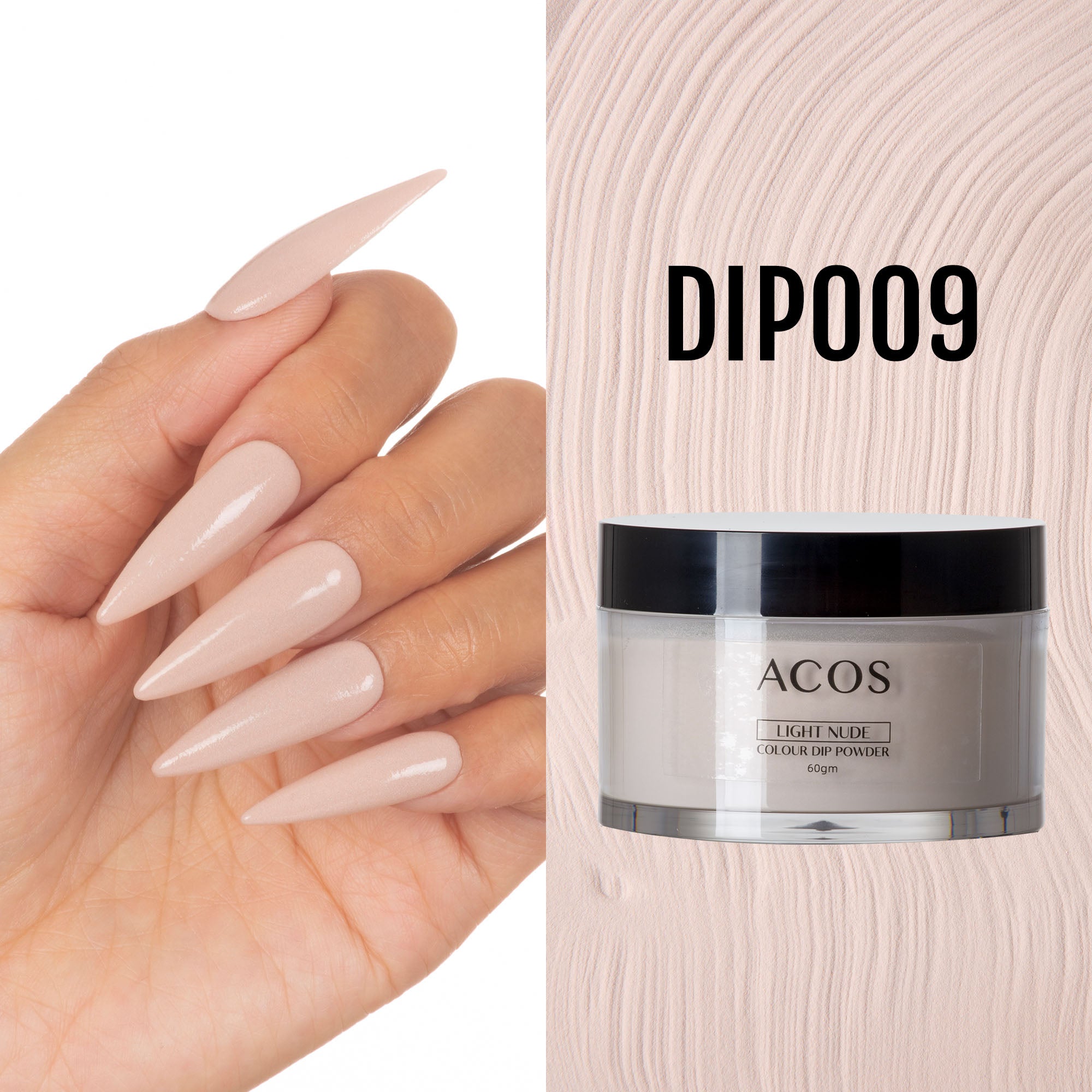 ACOS Dipping Powder Light Nude Colour (60g) - Lashmer