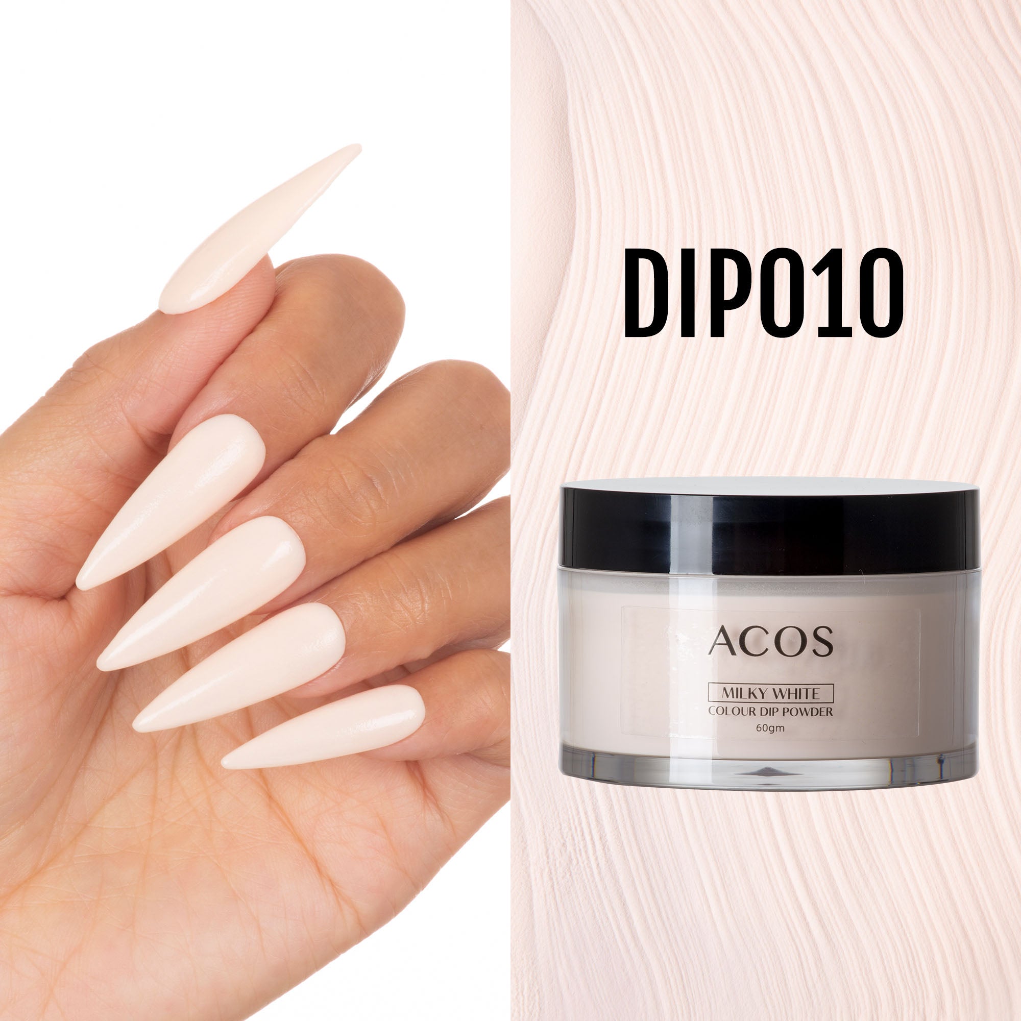 ACOS Dipping Powder Milky White Colour (60g) - Lashmer