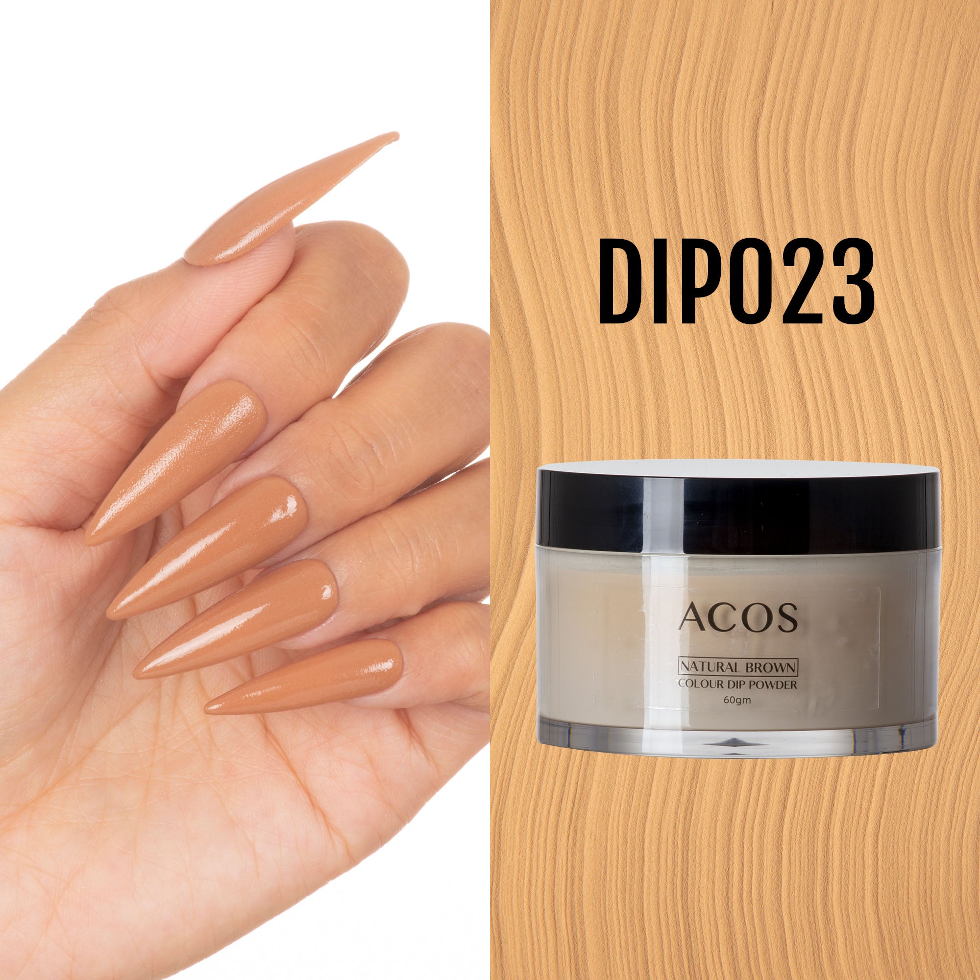 ACOS Dipping Powder Natrual Brown Colour (60g) - Lashmer