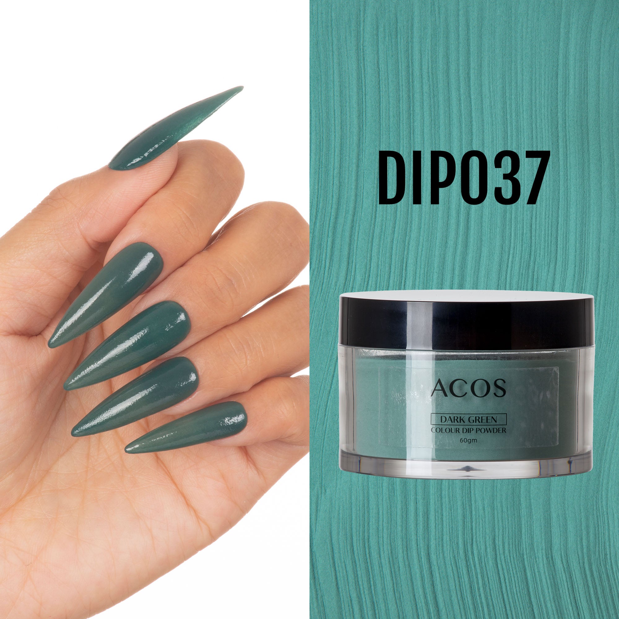 ACOS Dipping Powder Dark Green Colour (60g) - Lashmer