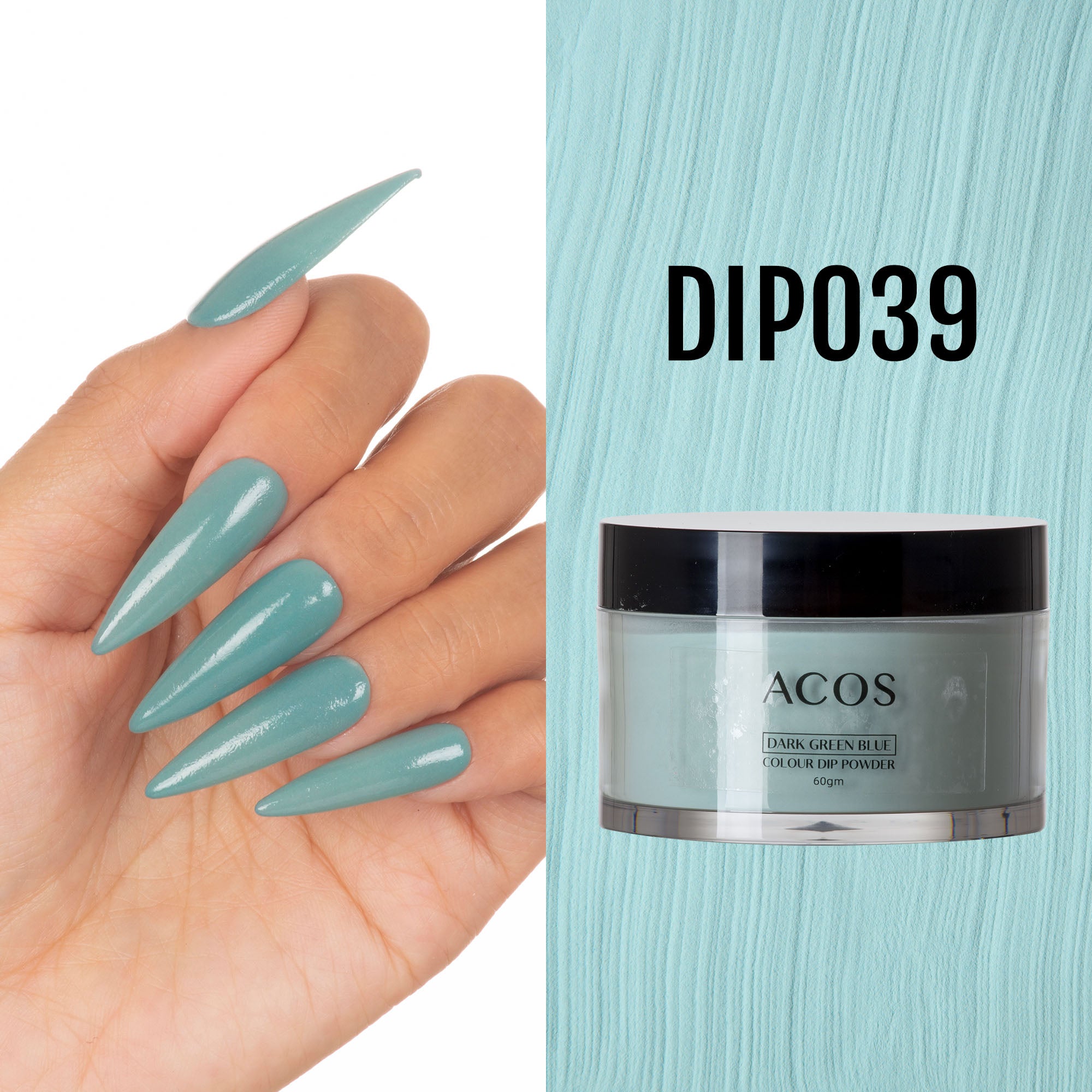 ACOS Dipping Powder Dark Green Blue Colour (60g) - Lashmer