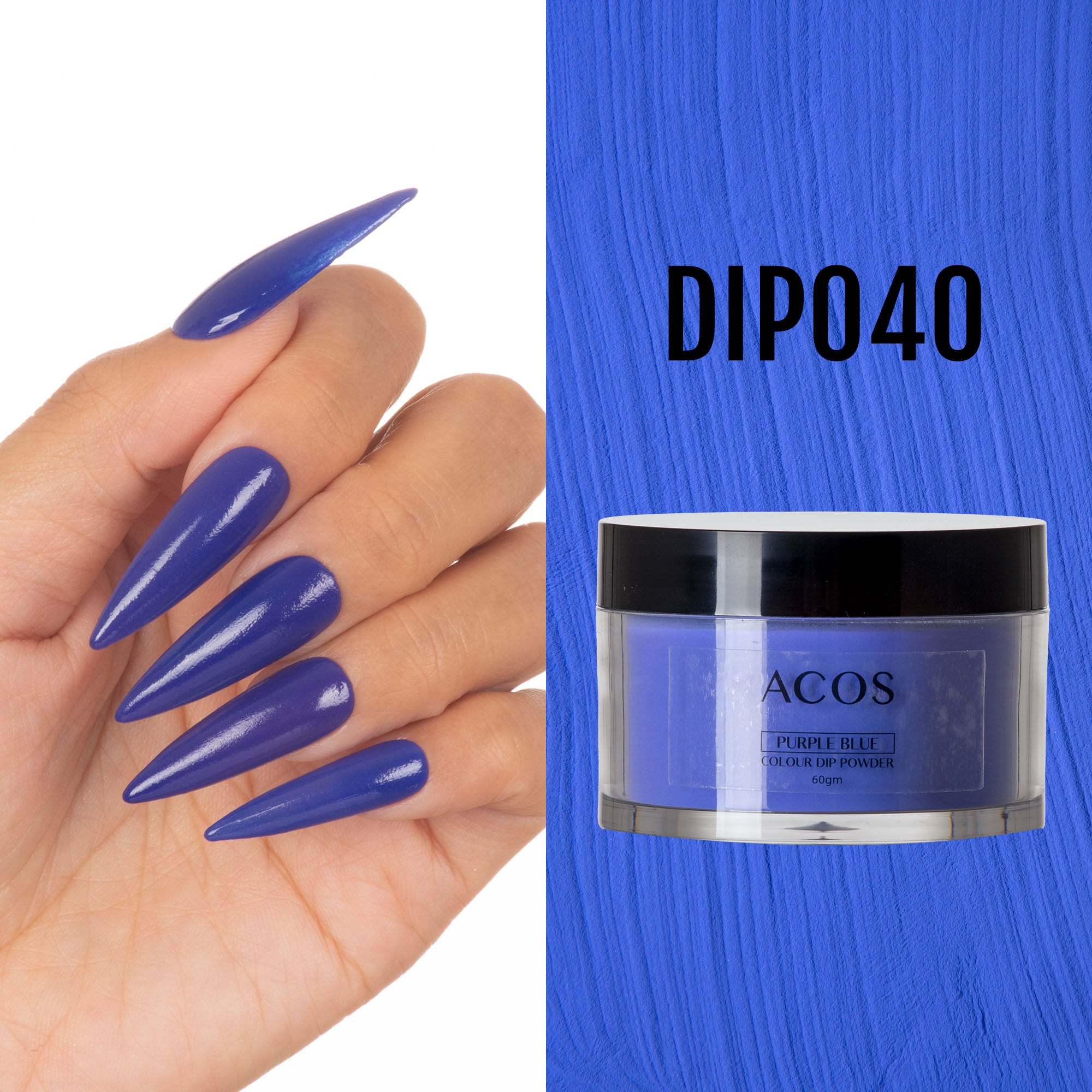 ACOS Dipping Powder Purple Blue Colour (60g) - Lashmer