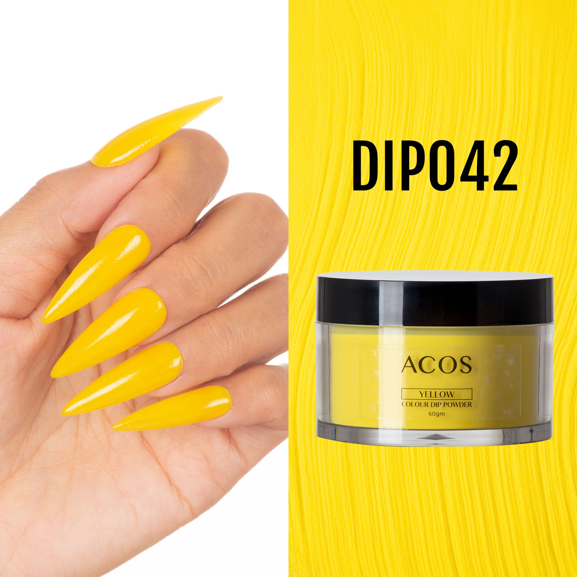 ACOS Dipping Powder Yellow Colour (60g) - Lashmer