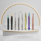 Dulex Lashmer Eyelash extensions Tweezers Bundle (8pcs) - Lashmer