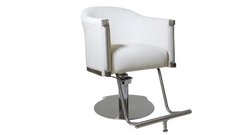 Karma Eden Salon Chair White with Silver Base 02180402