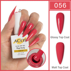 ACOS Magic Beauty Gel Polish Colour Cherry Red (056) - Lashmer