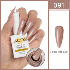 ACOS Magic Beauty Gel Polish GLOSSY BROWN (091) - Lashmer