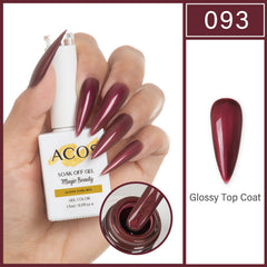 ACOS Magic Beauty Gel Polish GLOSSY DARK RED (093) - Lashmer