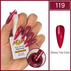 ACOS Magic Beauty Gel Polish Crimson Purple Crystal(119) - Lashmer