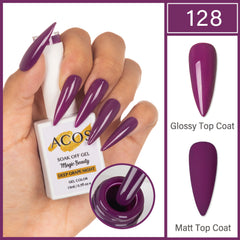 ACOS Magic Beauty Gel Polish Colour Deep Grape Night(128) - Lashmer