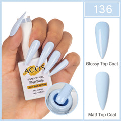 ACOS Magic Beauty Gel Polish Colour Light Blue Reverie(136) - Lashmer