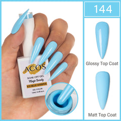 ACOS Magic Beauty Gel Polish Colour Ice Blue Whisper(144) - Lashmer