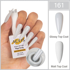 ACOS Magic Beauty Gel Polish Colour Frost White Moonlight(161) - Lashmer
