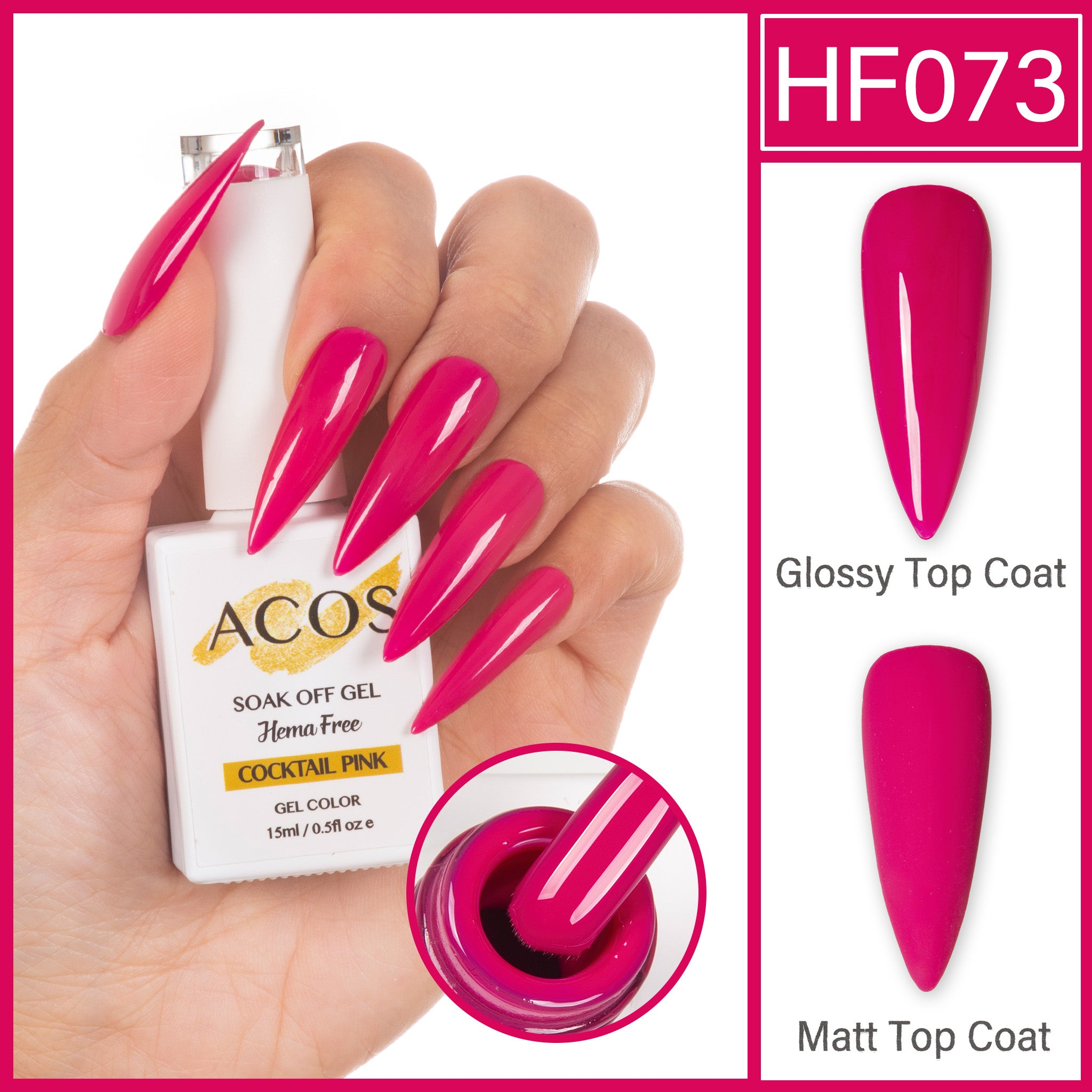 ACOS Hema Free Gel Colour COCKTAIL PINK (073) - Lashmer