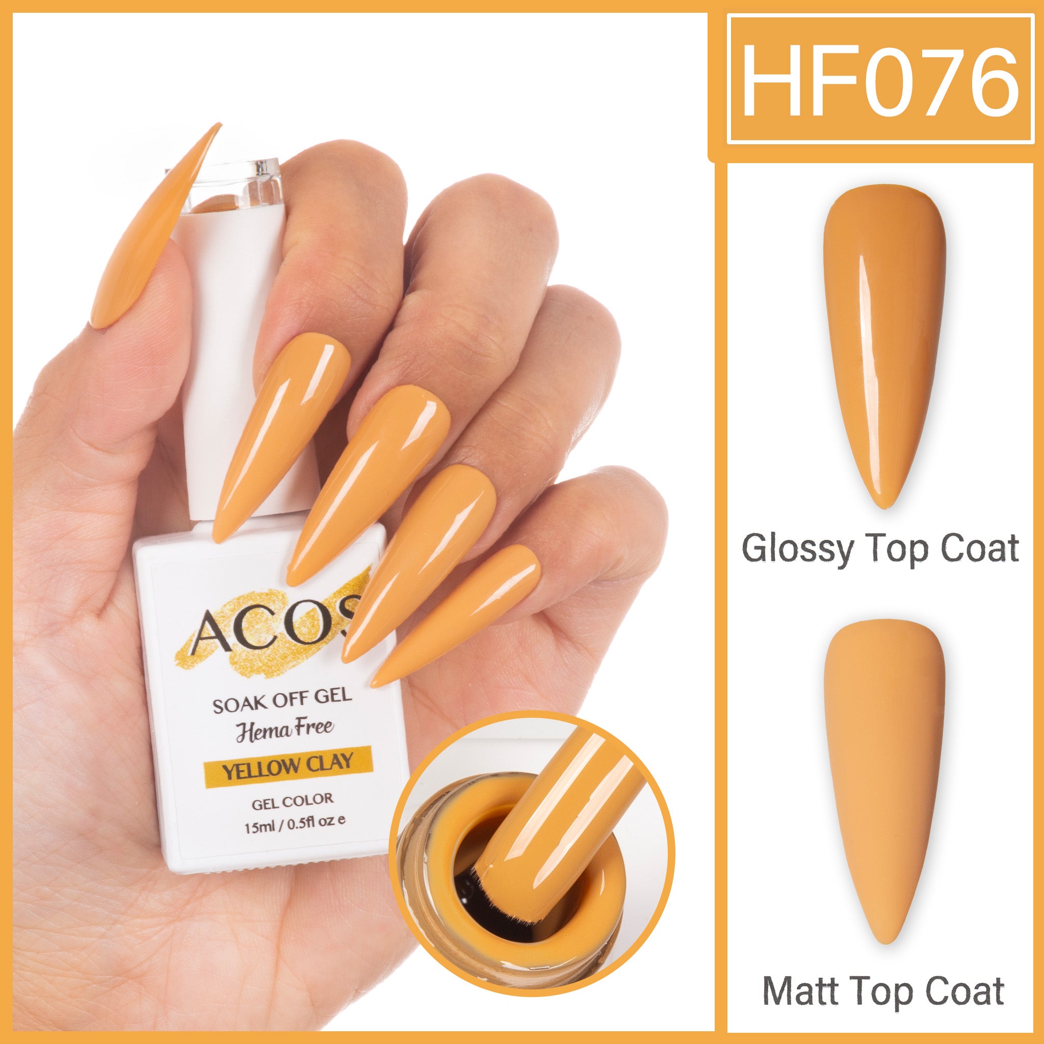 ACOS Hema Free Gel Colour YELLOW CLAY (076) - Lashmer