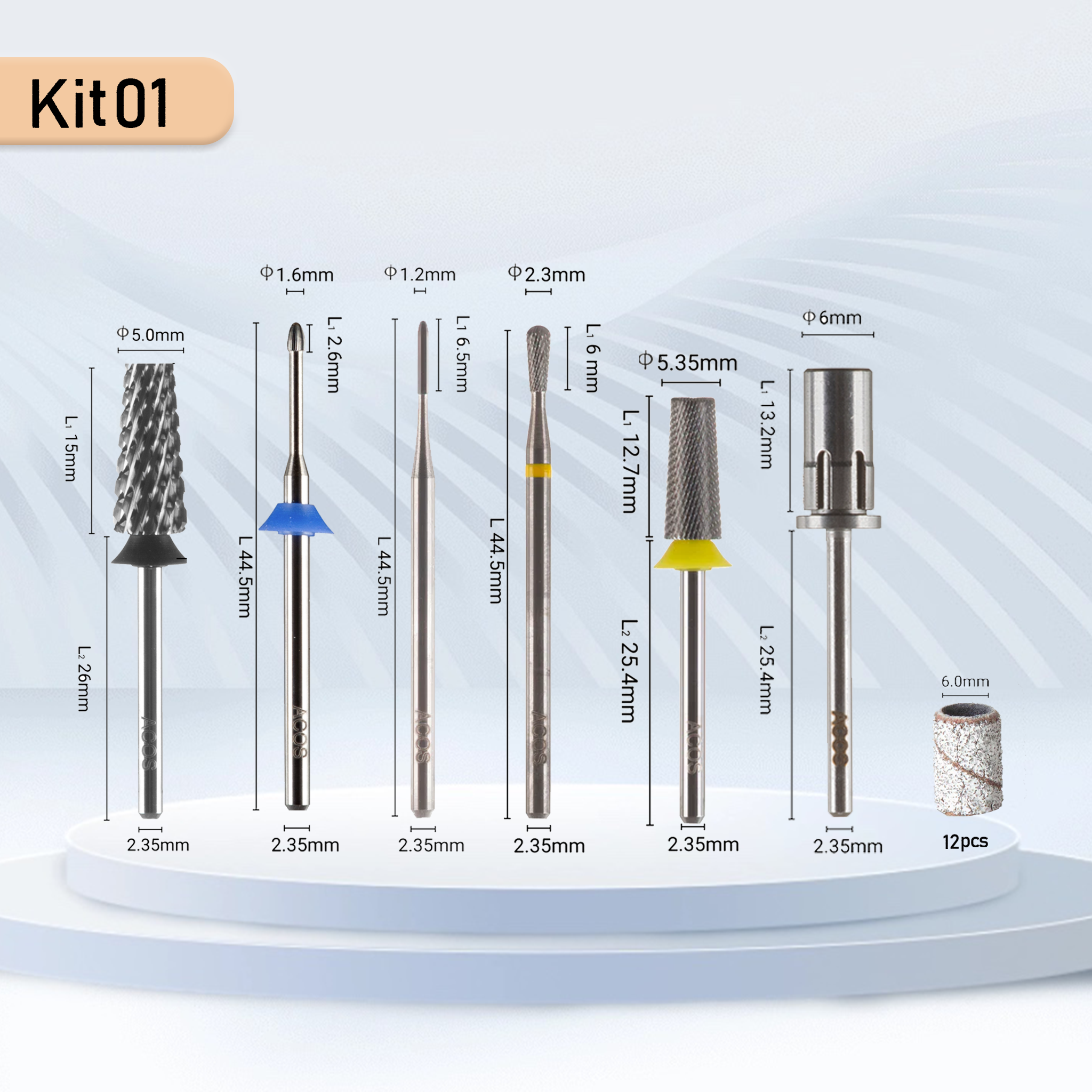 ACOS Nail Drill Bit Starter Kit - Lashmer