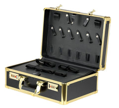 Karma Professional Portable Salon Hard Case Black with Gold Trim