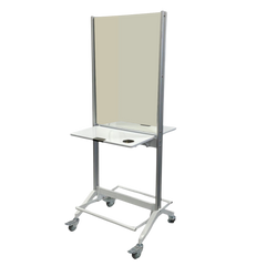 Karma Broome Double Sided Mobile Workstation with Mirror White 060904 Workstations & Mirrors Karma
