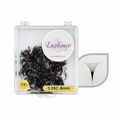 10D Loose Promade Fans | Lashmer | C, D Curl - 1000 Fans - Lashmer