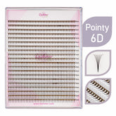 Lashmer 6D Ultra Dark Pointy Narrow Fans (900 Fans) - Lashmer