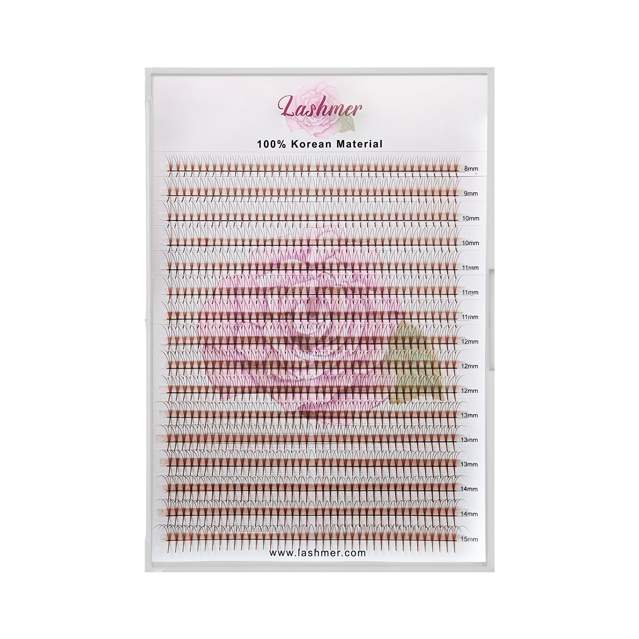 Lashmer 3D Brown Pointy Promade Fans (640 Fans) - Lashmer