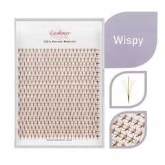 Lashmer 5D Brown Wispy Promade Fans (440 Fans) - Lashmer